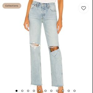 RE/DONE straight leg 90s ripped jeans